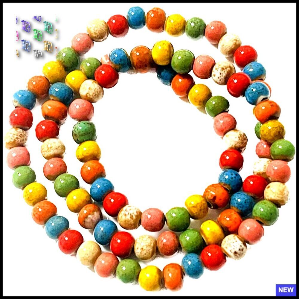 Ceramic Wrap Bracelet Handmade Bohemian Stackable Stretch Jewelry Women